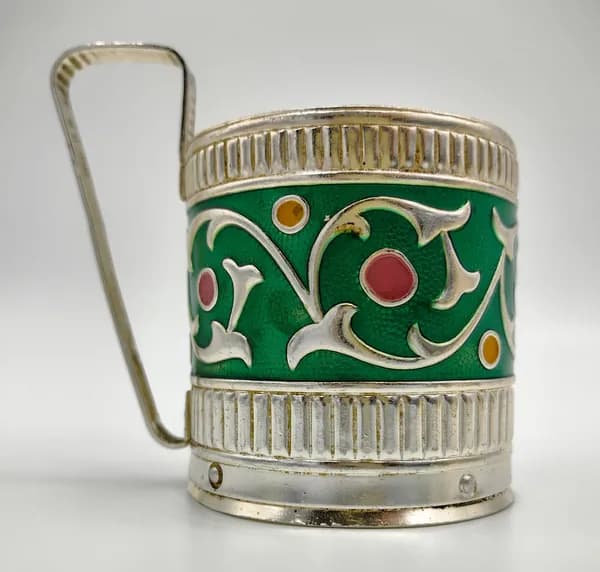 Подстаканник "Горошек". Алюминий. СССР. 1960-1980 гг.