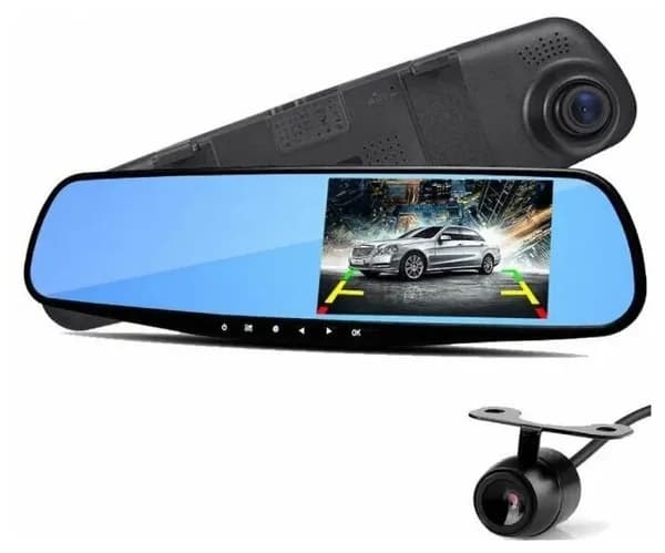 Видеорегистратор Vehicle Blackbox DVR Full HD, 2 камеры, черный Уцененный товар