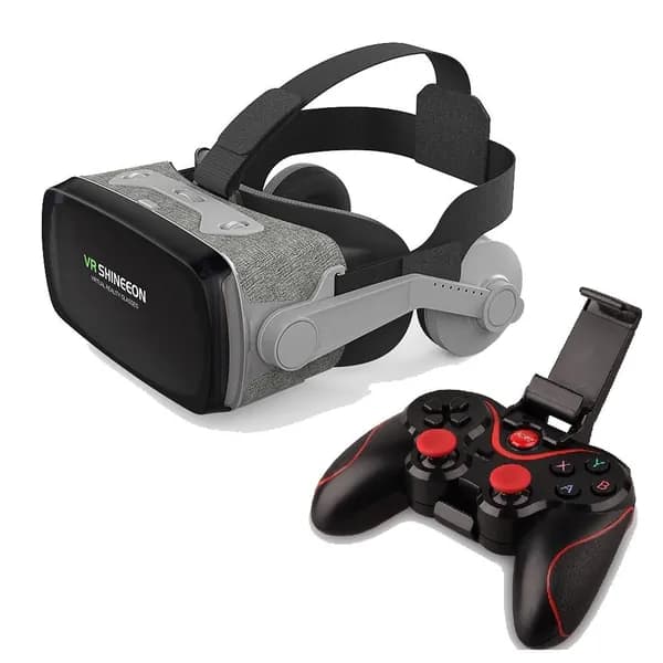 VR гарнитура 3D, очки виртуальной реальности на голову, погружение в игры, для смартфонов -- VR + геймпад C8S (Фото 1 ваш товар)