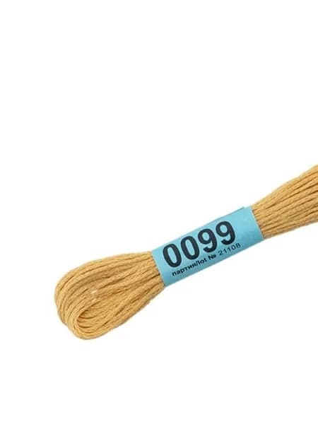 Мулине 100% хлопок, 4 шт - цвет 0099 св. желтый