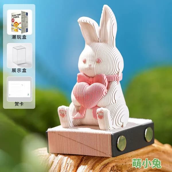 Картонный 3D конструктор, 3Д пазл из картона животныеПапертоль слоновая кость Папертоль