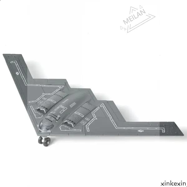 Модель самолёта SEBUNAS B-2 Spirit 1:200, быстросборный пластиковый стратегический бомбардировщик Stealth, набор из 20 деталей