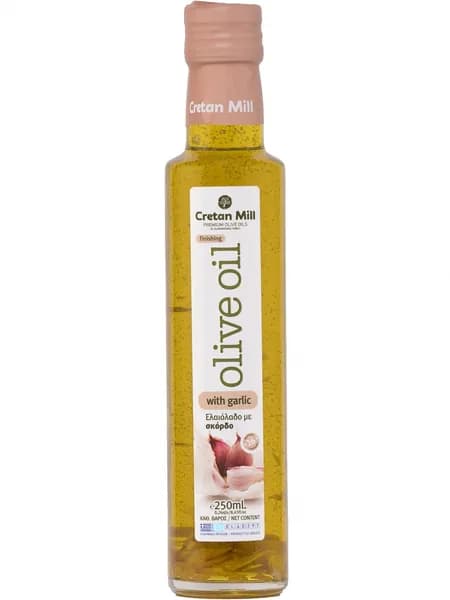 Масло CRETAN MILL оливковое E.V. с чесноком 250мл