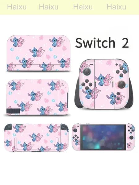 Защитная плёнка + наклейки для Nintendo Switch 2 защита от пыли-9