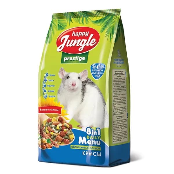 HAPPY JUNGLE Престиж Корм для крыс 500г