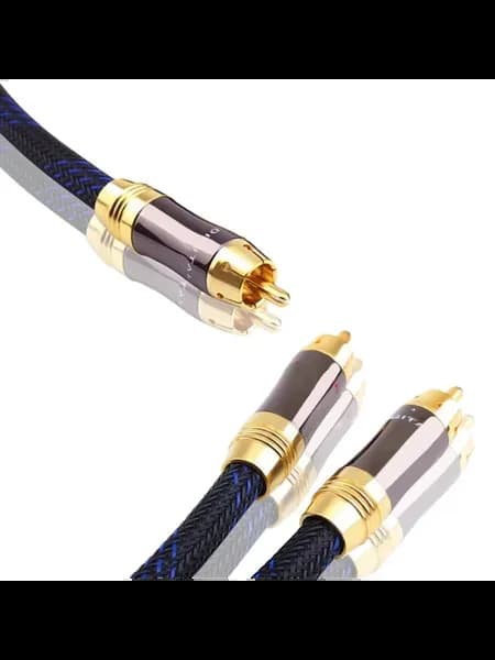 Аудио Y-кабель RCA 2м черный