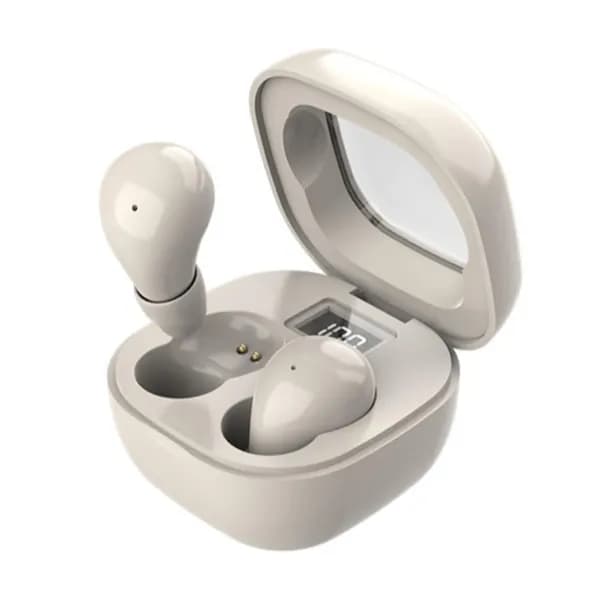 Наушники беспроводные с микрофоном, Bluetooth, USB, бежевый