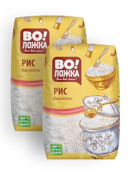 Рис Басмати 2 шт по 800 г ВоЛожка