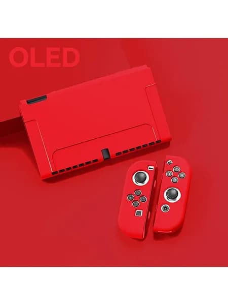 Защитный чехол для OLED-консоли Switch и мягкого чехла Joy-Cons из ТПУ Противоударный ультратонкий для семейных игровых вечеринок