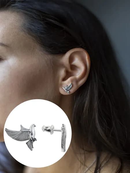 Legenda jewelry Серьги ювелирные Серебро черненое 925 пробы