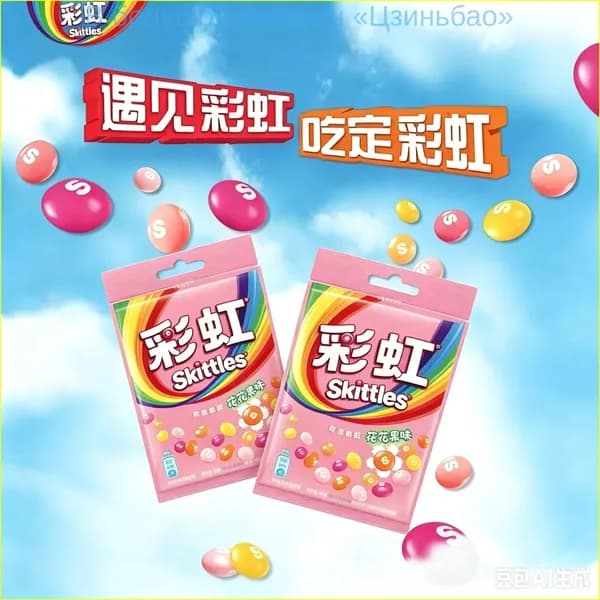 Сладости Skittles с необычным сочетанием цветов и фруктов в удобной упаковке