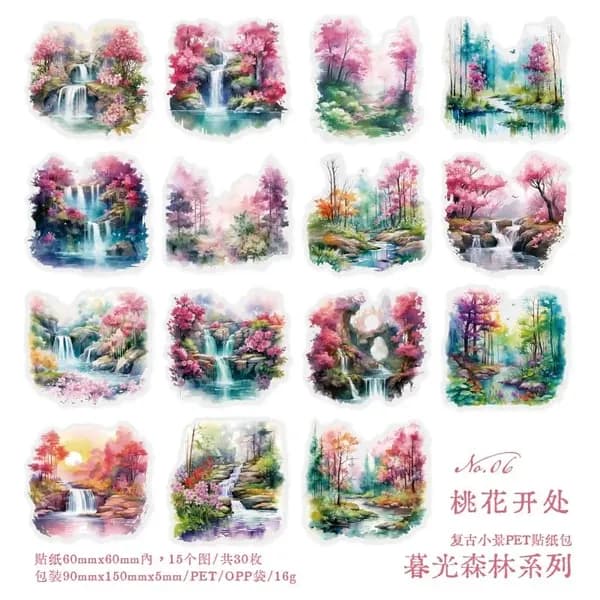 30pcs/сумка Twilight Forest Скрапбукинг Декоративные Наклейки