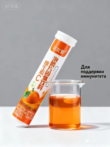 Мужской и женский мультивитаминный набор с апельсиновым вкусом Витаминный комплекс для укрепления иммунитета Шипучие таблетки Витамины C, E, B1, B2, B6