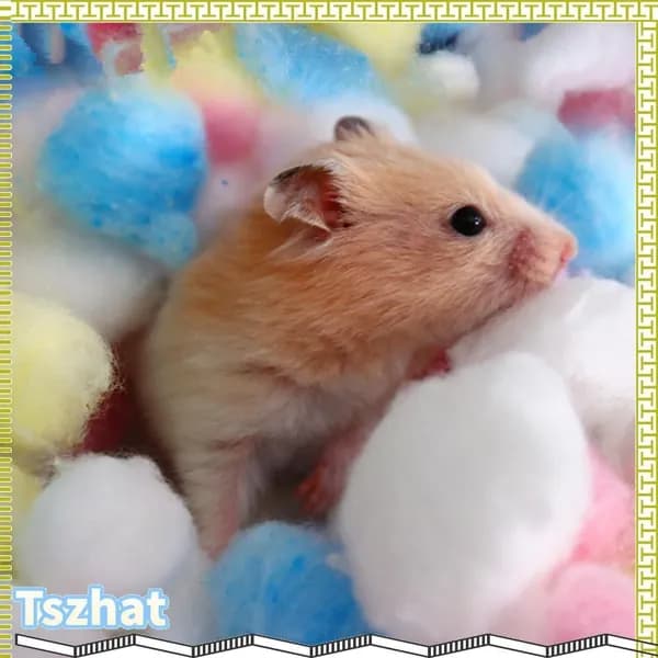 Цветные коттоновые шары для хомяков, многофункциональный теплый наполнитель для животных