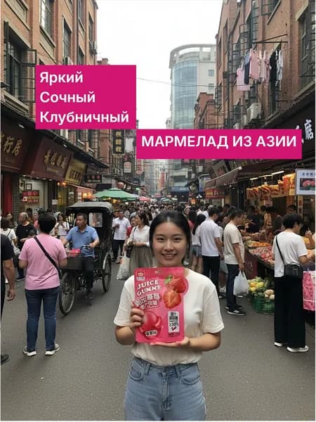 Мармелад Huifengyuan со вкусом клубники 100г из Китая