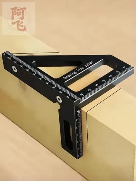 Линейка, угольник строительный 112мм х 65мм, Алюминий