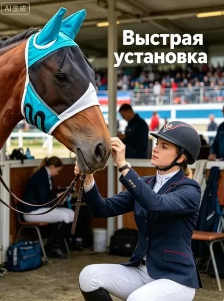 Маска москитная для лошади,1 шт