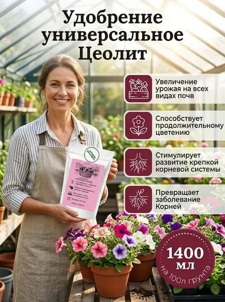 Удобрение универсальное,цеолит 1,4 литра
