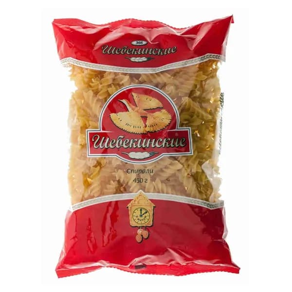 Макаронные изделия Шебекинские № 366 Спирали 450 г