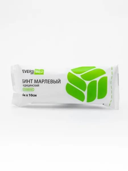 Бинт марлевый нестерильный 5 м х 10 см, 1 шт. Эверс Med