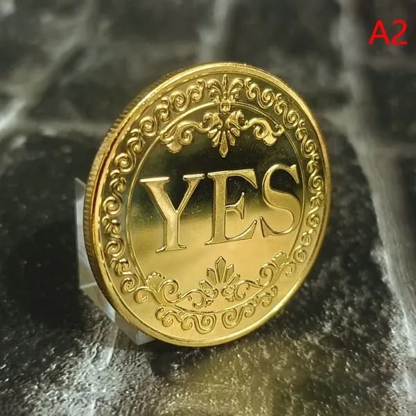 Памятная металлическая монета YESNO