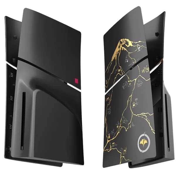 Корпус для PS5 Slim Гора Ямато , чёрно-золотой, из АБС