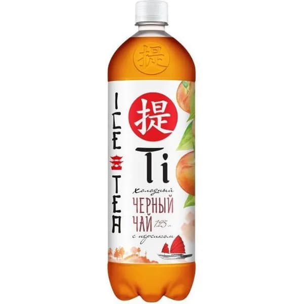 Холодный чай Ti черный персик 1,25 л
