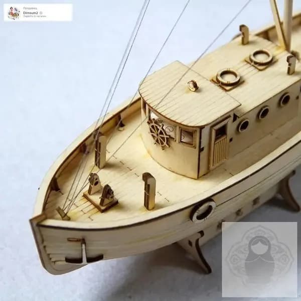 Собранная модель корабля Накс DIY
