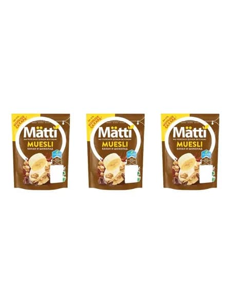 Matti Мюсли банан и шоколад, 250 г , 3 шт