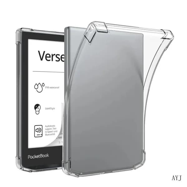 BOZHUORUI Прозрачный чехол для 6-дюймового карманного справочника 629 /Pocketbook 634 Verse Pro Color e-Reader - Ультратонкий силиконовый гибкий мягкий
