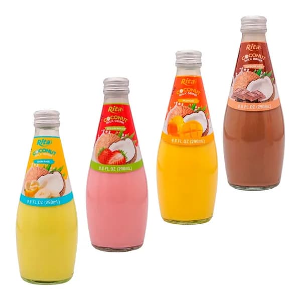 Кокосовое молоко Rita, ассорти 4 вкуса(банан, клубника, манго, шоколад)