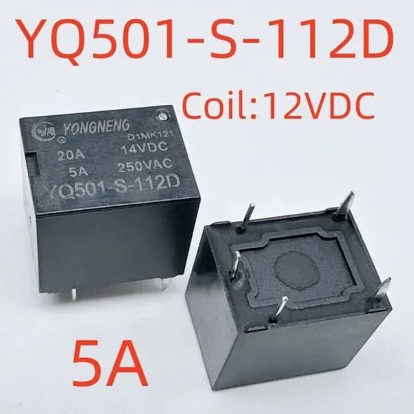 2pcs Автомобильное реле YQ501-S-112D, 5-контактное