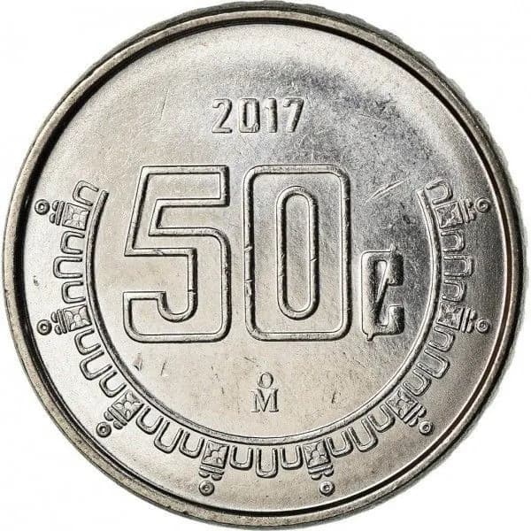 50 сентаво, 2017 год. Мексика