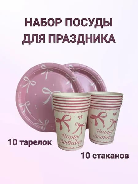 Набор одноразовой посуды для праздника