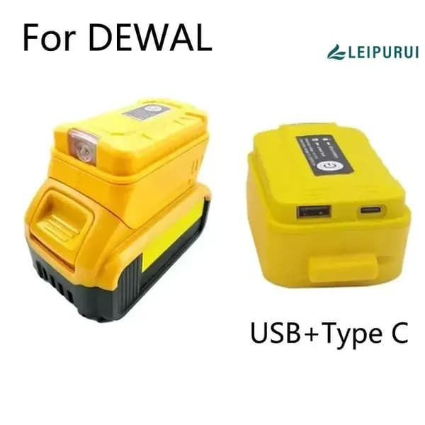 Беспроводной фонарик. Преобразователь адаптера батареи для аккумуляторов DeWalt 18V
