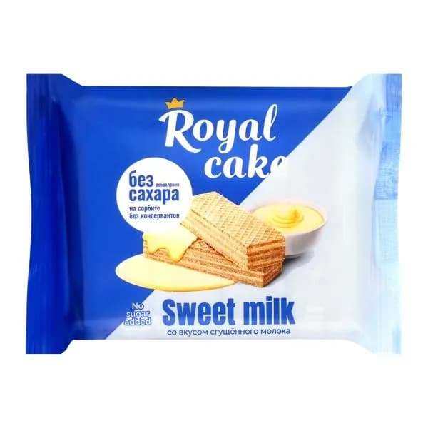 Вафли Royal Cake на сорбите со вкусом сгущённого молока 120г
