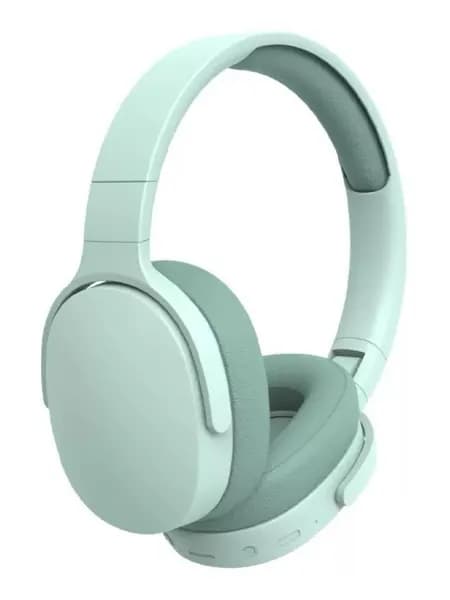 Наушники беспроводные с микрофоном, Bluetooth, 3.5 мм, светло-зеленый
