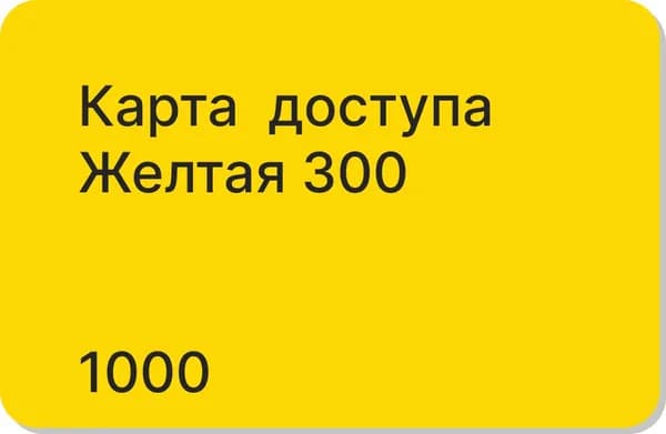 Карта доступа Желтая 300