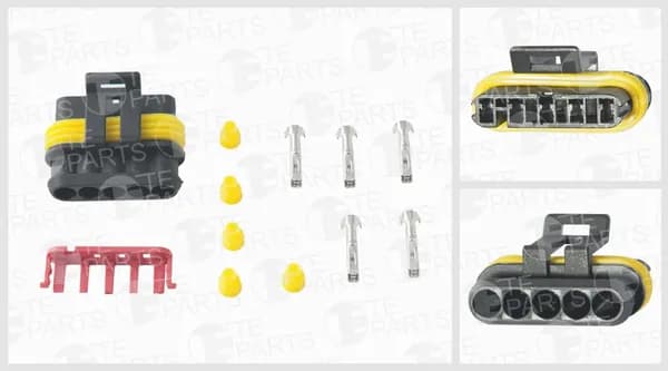 Разъём 5конт.унив. (ответная часть 7812054)(5-pin, 5 уплот, фиксатор) (TE Parts)