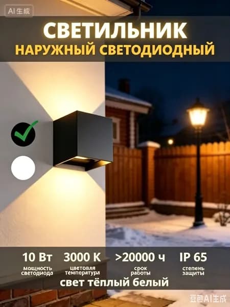 Настенный светильник, LED, 9 Вт