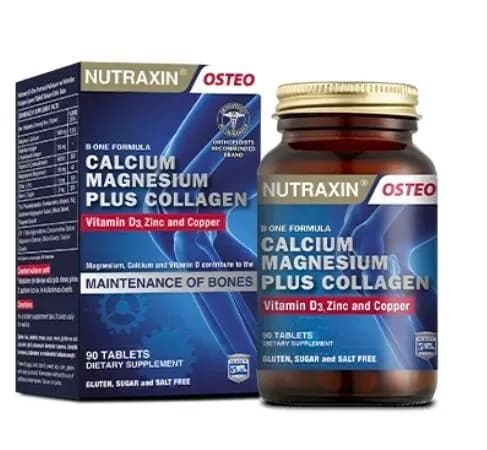 Nutraxin B-One Formula Кальций Магний Плюс Коллаген - Пищевая добавка 90 таблеток