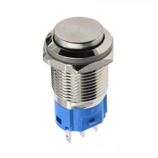 Кнопка металлическая с фиксацией 16 мм