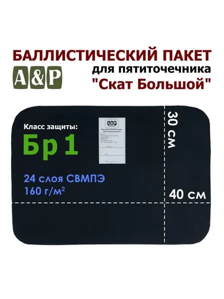 Баллистический пакет для пятиточечника "Скат Большой". Класс защитной структуры Бр 1.