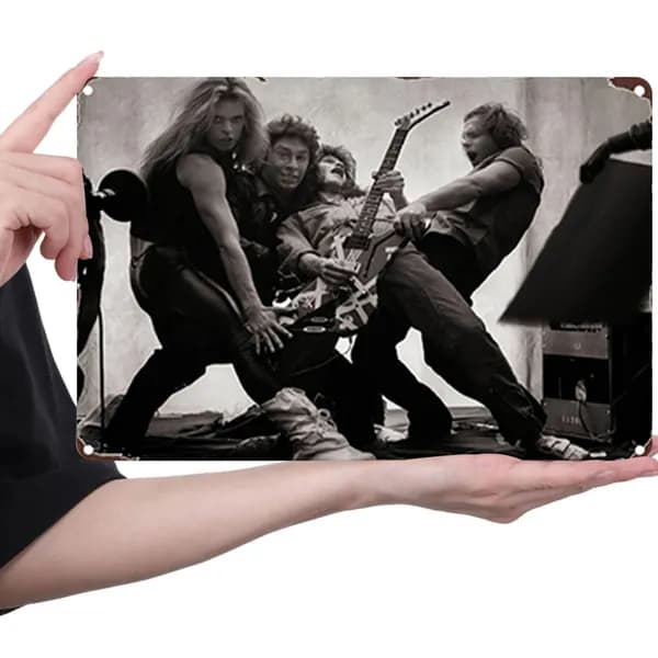 Металлическая картина Van Halen, прямоугольная, 30 20 см, для настенного крепления