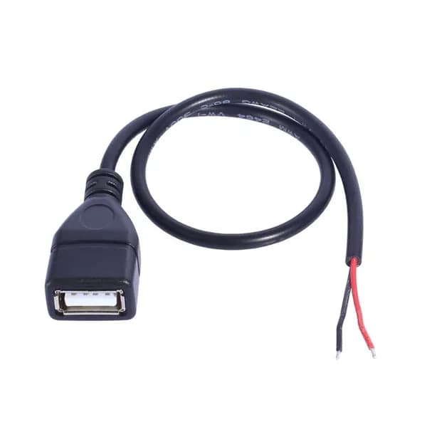 (1шт) Самодельный двухжильный провод к USB-разъему A-port female базовый кабель-female
