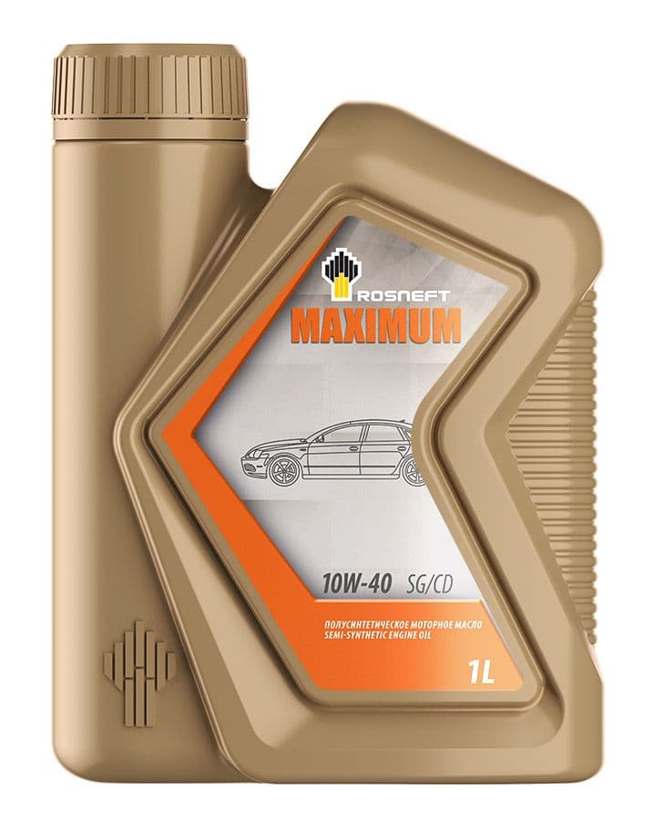 Rosneft Maximum 10W-40 Масло моторное, Полусинтетическое, 1 л