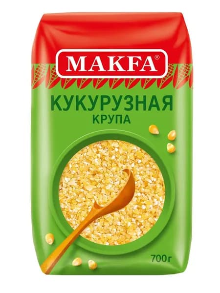 Кукурузная крупа Makfa, 700 г x 6 шт