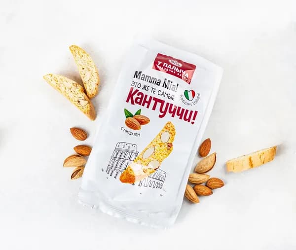 Печенье хрустящее Кантуччи с миндалем 180 г