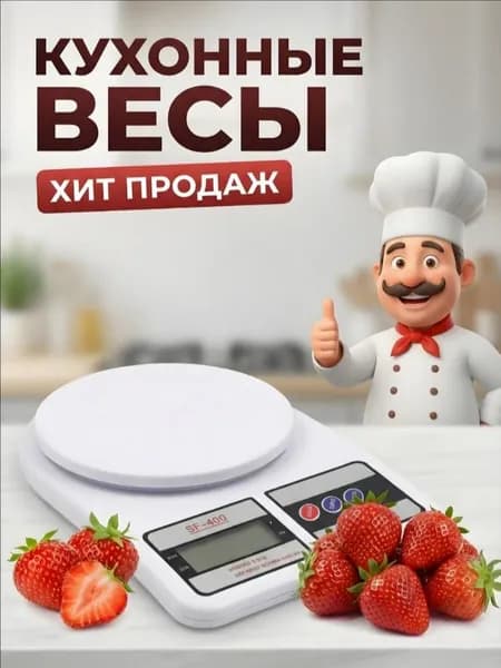 Электронные кухонные весы, белый