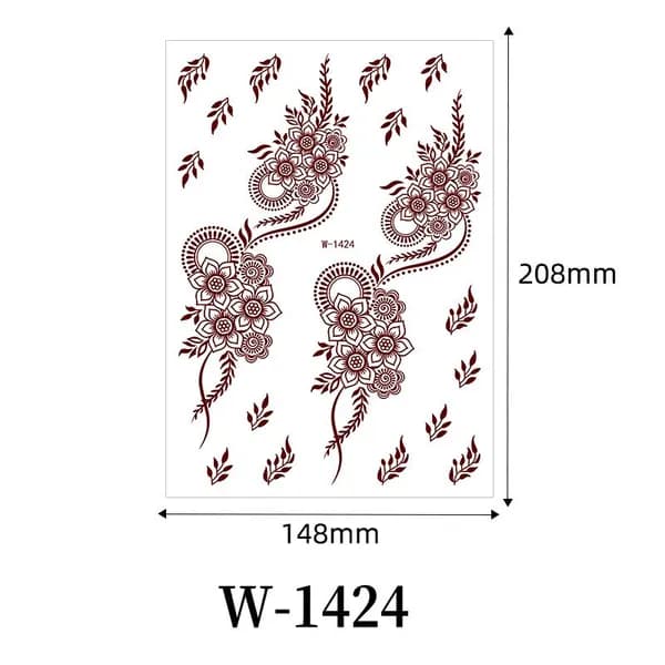 Временная татуировка, W-1424S 148*208mm(bare chip)